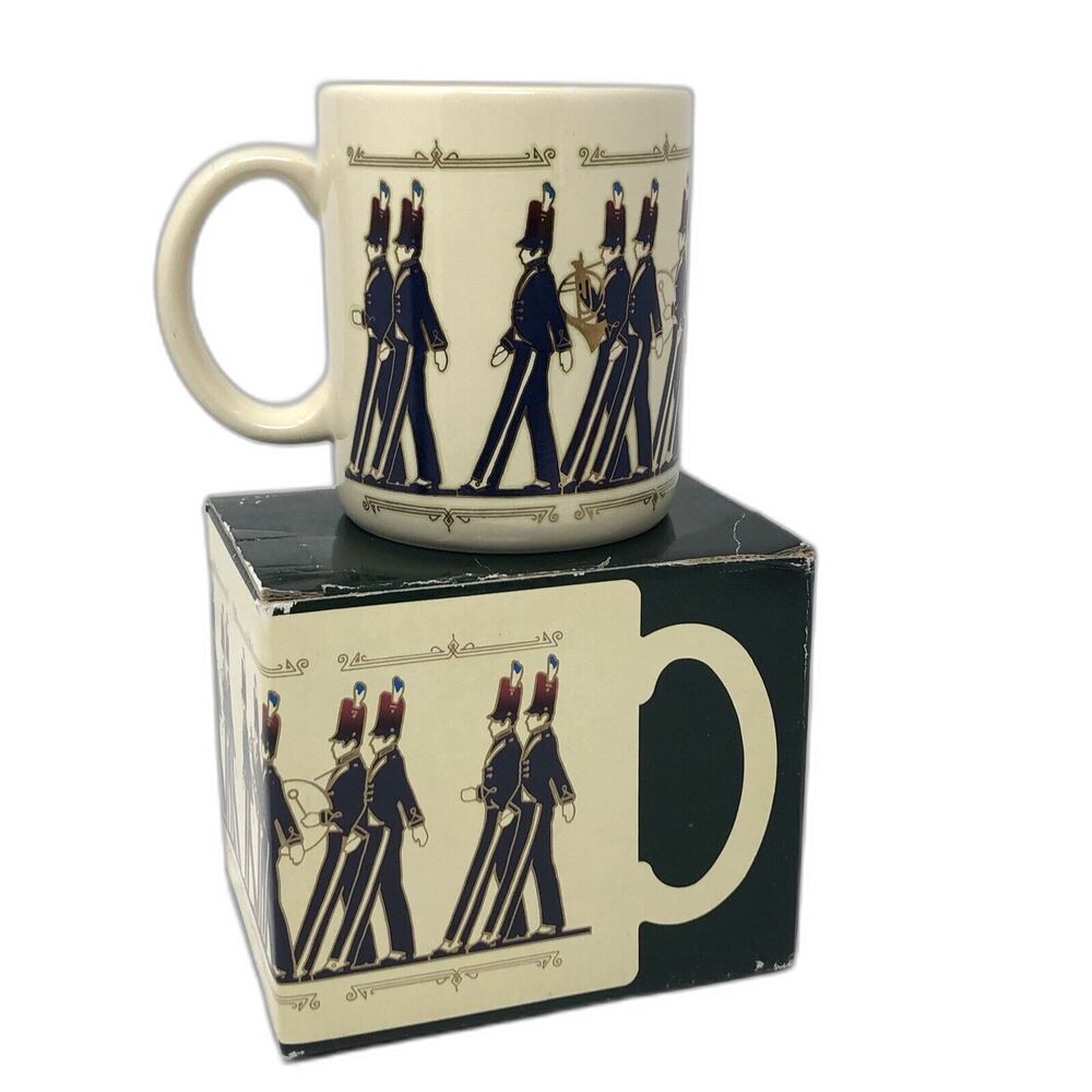 Hallmark Marching Band Coffee Mug Vintage 70s Purple w/Gold Trim Japan NEW Boxed